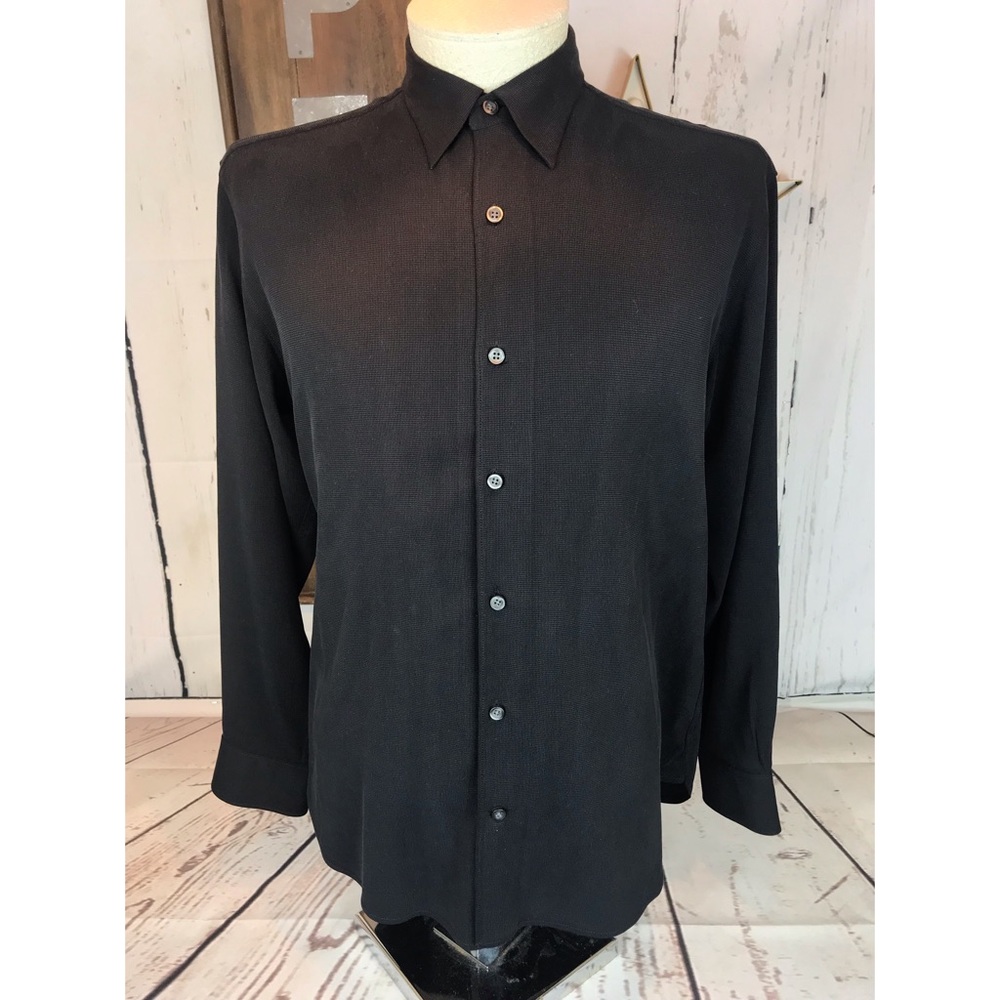 Tommy Bahama Long Sleeve 100% Silk Dress Shirt M